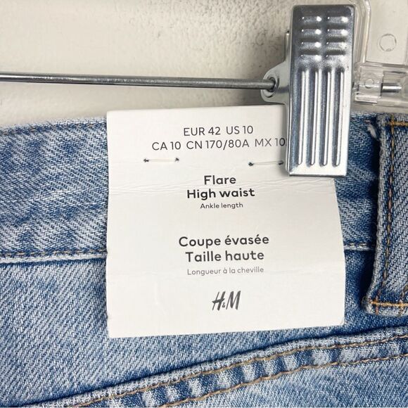 NWT H&M Flare High Waist Ankle Jeans - Picture 5 of 7
